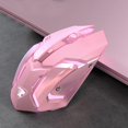 thumbnail image 1 of 2.4G Wireless Mouse PC LED Breathing Lights Rechargeable Laptop for Windows Pink, 1 of 8