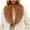 Brown, variant on Womens Shawls Faux Fur Solid Color Fluffy Plush Open Front Poncho Elegant Comfortable Thickened Warm Winter Pashmina Bronze