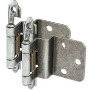 5 Pair Pack - Cosmas 15628-WN Weathered Nickel Cabinet Hinge 3/8" Inset (Pair) [15628-WN]
