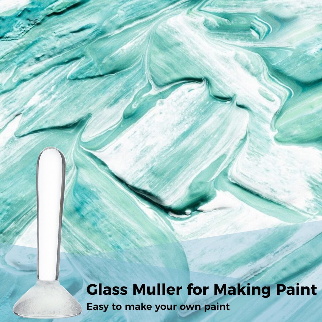 Glass Muller for Making Paint, 1.9 Inch Watercolor Muller Flat Bottom  Mineral Pigment Grinding Pestle Homemade Paint Tools for Watercolor, Oil  Painting, Tempera 