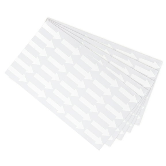 Uxcell Small Arrow Sticker Label 1.2 x 0.5", 120 Pcs Adhesive Color Coding Decal, White