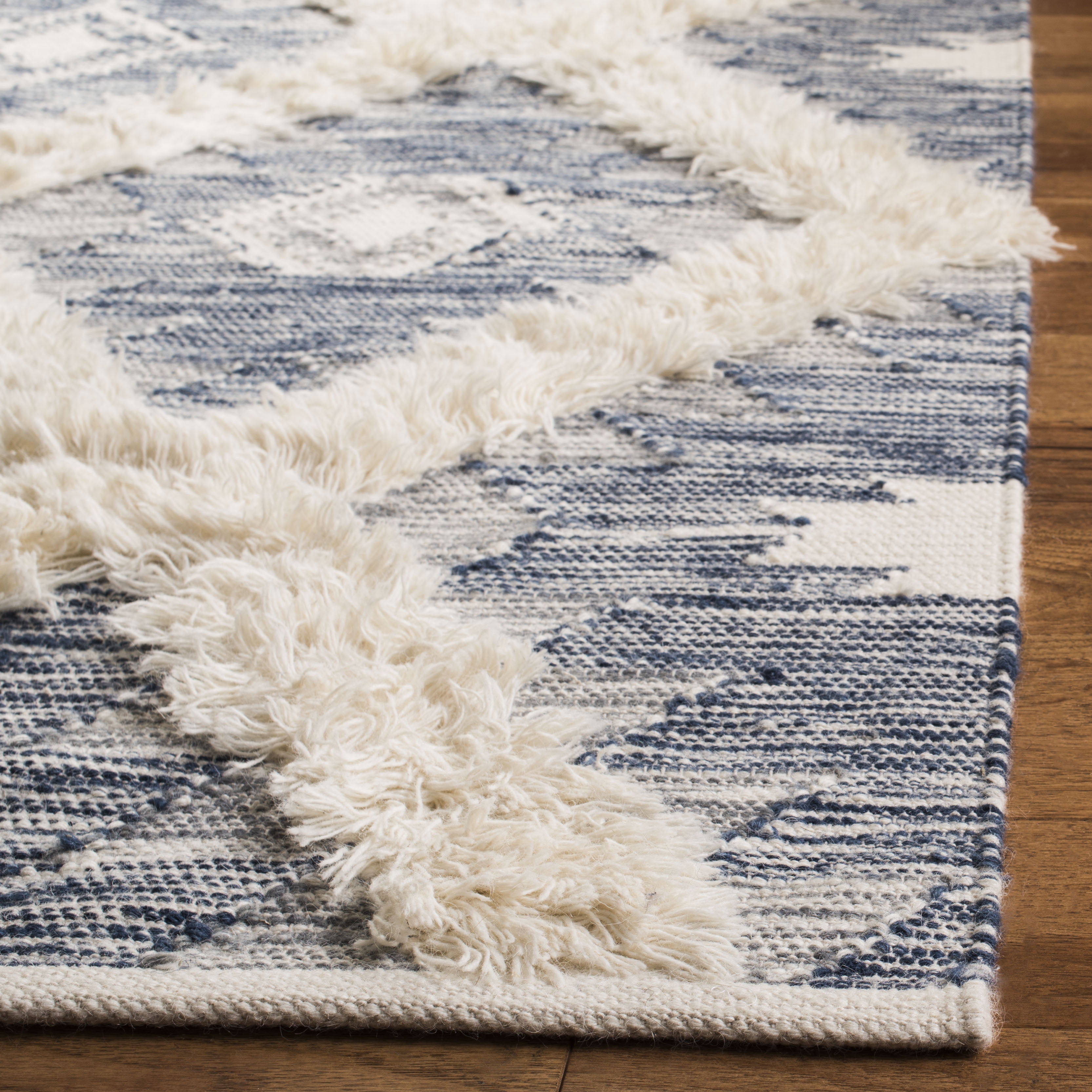 Safavieh Kenya Kensington Geometric Area Rug, Blue/Ivory, 9' x 12'
