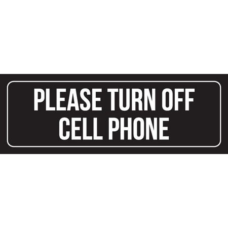 Black Background With White Font Please Turn Off Cell Phone Office