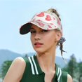thumbnail image 6 of Gaeub Pink Hearts Sun Visor Hats with Empty Top and Adjustable, UV Protection for Golf Tennis Cycling Running, 6 of 8