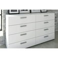 Loft 8 Drawer Double Dresser , White