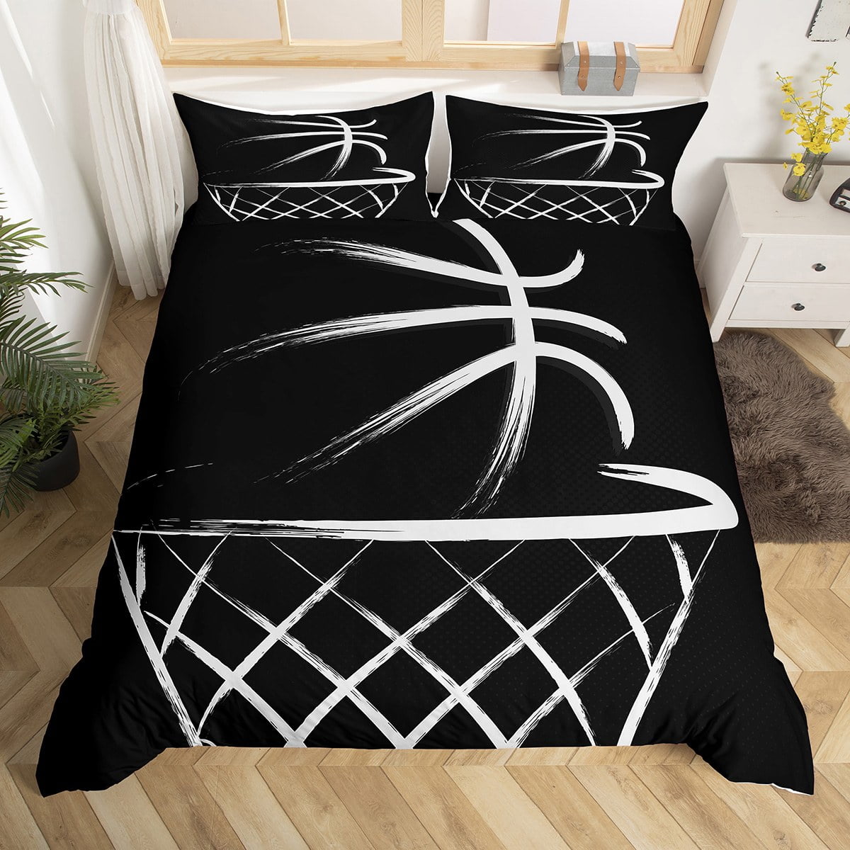 MarCielo juego de cobertor de 2 piezas para camas Queen para niños y  adolescentes con estampado de pelotas de baloncesto, fútbol, fútbol  americano