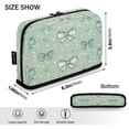 thumbnail image 3 of Standing Pencil Case with Base Large Capacity Stationery Pouch Pen Bag with Zipper for Women Men Green and Mint Bows, 3 of 7