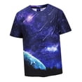 thumbnail image 1 of Camiseta estampada de moda para hombres Sunnimix casual de manga corta color púrpura, 1 of 8
