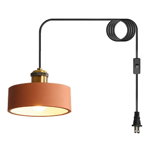 Pendant Light Plug In Nordic Style Dining Room Kitchen Island Tea Room Metal Orange Green Pendant Light Plug In Chandelier