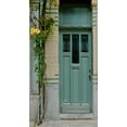 thumbnail image 2 of Susan Vizvary Photography 15x24 Gold Ornate Wood Framed with Double Matting Museum Art Print Titled - Belgium Green Door, 2 of 4