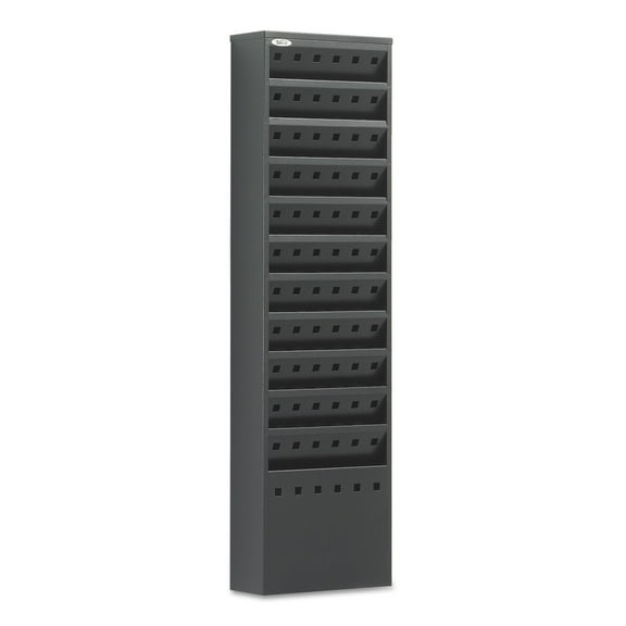Safco 11-Pocket Steel Magazine Rack in Black