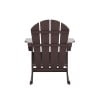 thumbnail image 6 of CostaElm Outdoor Patio Rocking Adirondack Chair Set of 2, All Weather Plastic HDPE Adirondack Chairs, Dark Brown, 6 of 9