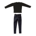 thumbnail image 2 of Camiseta y Pantalones 1/6 para Cuerpo de Acción Masculina 12 Pulgadas Sunnimix Negro Azul, 2 of 8