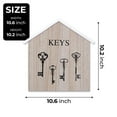 thumbnail image 2 of Wooden Key Holder, Wall Mounted, Hallway Entrance Key Hanger, 2 of 5