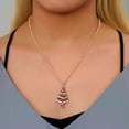 thumbnail image 4 of Conjunto de joyas navideñas, collar con colgante de árbol y pendientes navideños, accesorios para collar y fiesta navideña para mujer, 4 of 5
