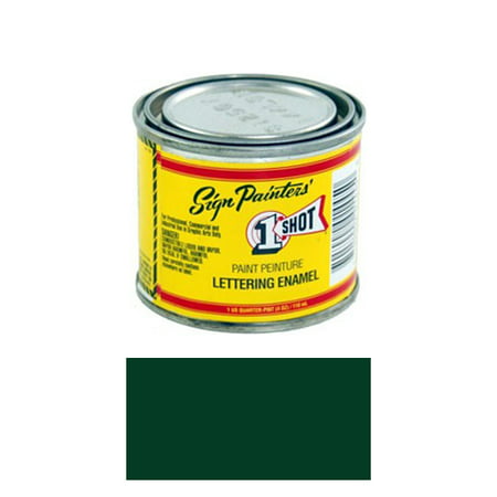 1/4 Pint 1 Shot DARK GREEN Paint Lettering Enamel Pinstriping & Graphic (Best Paint For Pinstriping)