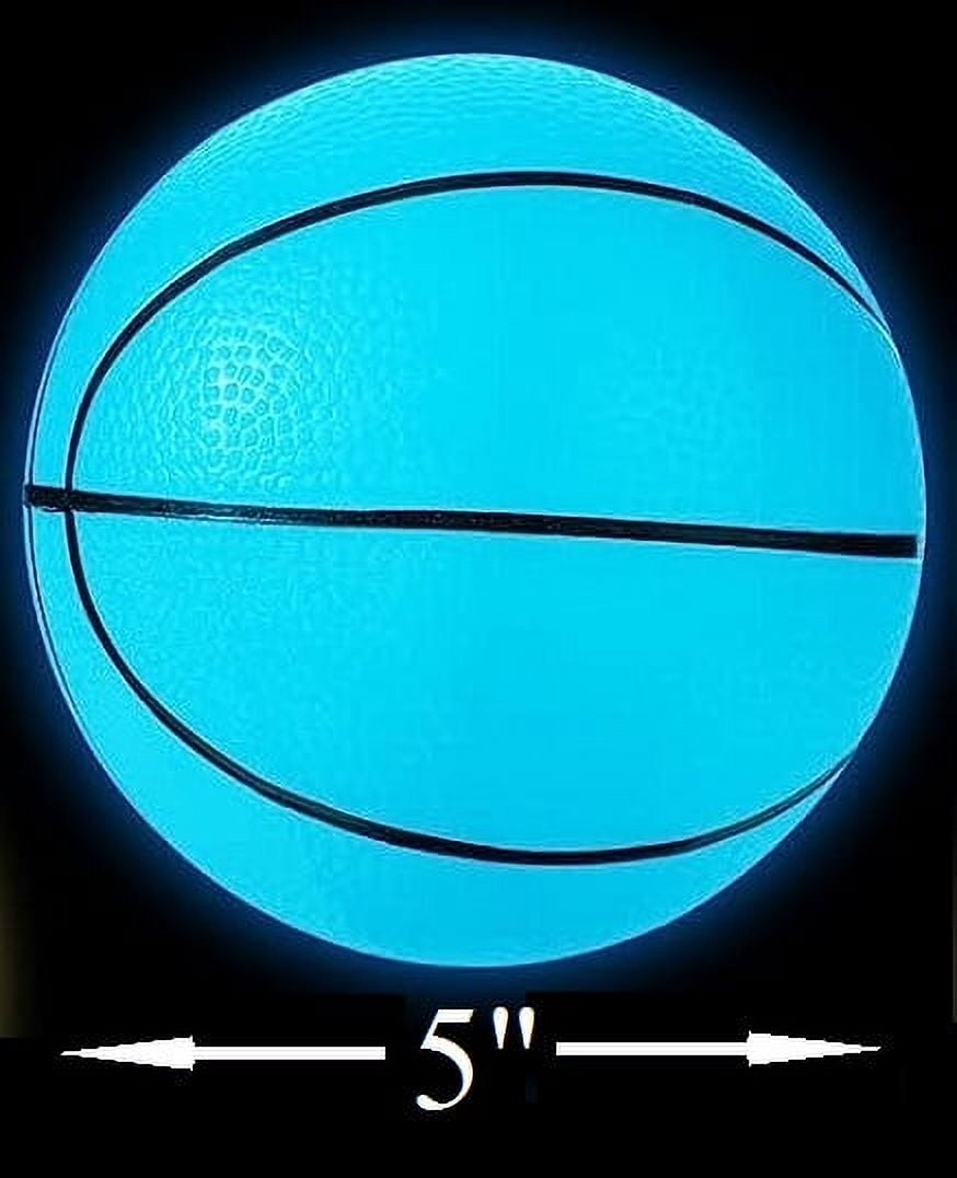 6 Pack Blue! Inflatable Glow in The Dark Mini Basketballs Includes Pump and Needle Magic Shot Pro Mini Hoop Basketballs