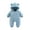 Blue, variant on Clearance Newborn Sleepers Newborn Baby Bear Onesie Outfit Suit Girls Boys Fleece Jumpsuit Romper Hooded Coat Winter Clothes Outwear Snowsuit Infant Girl Clothes (Red,80)