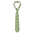 thumbnail image 2 of Gaeub Watercolor Green Tropical Men's Classic Woven Jacquard Necktie Perfect for Weddings & Parties, 2 of 7