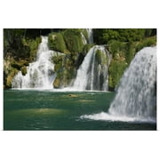 Great BIG Canvas | "Croatia, Sibenik-Knin Region, Krka National Park. Skradinski Buk Waterfalls" Art Print - 24x16