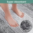 thumbnail image 5 of 2 Pieces Soft Bathroom Rugs, Soft Absorbent Microfiber Bath Mat, Non-Slip Washable Bathroom Mat & U-Shaped Toilet Rug (24"x16"+24"x20", Grey), 5 of 7