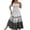 White, variant on Women's Boho Floral Print Square Neck Beach Party Flowy Ruffle Midi Dress Summer Loose Vacation Sundress White 3XL