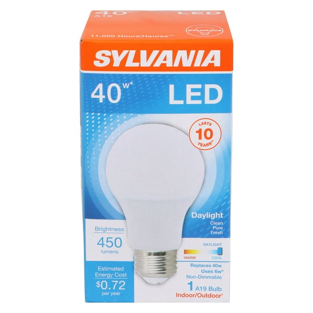 Interpreteren Armstrong schroef Sylvania LED Light Bulb, 6W (40W Equivalent), Daylight, 1-count - Walmart.com Interpreteren Armstrong schroef Sylvania LED Light Bulb, 6W (40W Equivalent), Daylight, 1-count - Walmart.com
