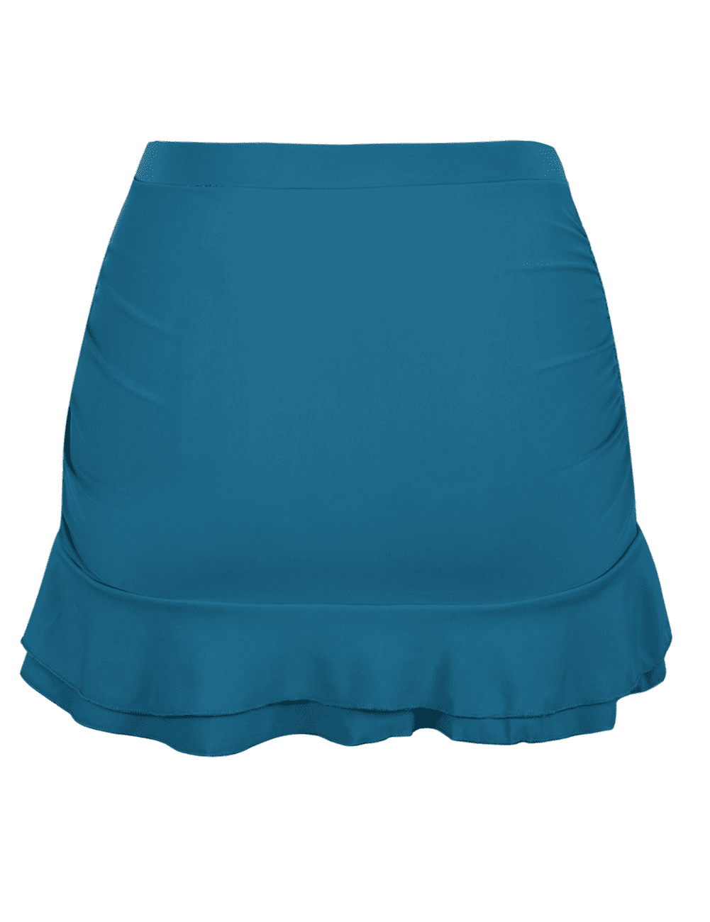 Hilor Women's Skirted Bikini Bottom High Waisted Swim Bottom Shirred Ruffle Swim Skirt