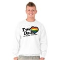 thumbnail image 3 of Two Dads Better Than One Gay Pride Men's Big & Tall Crewneck Sweatshirt Brisco Brands 4X, 3 of 5