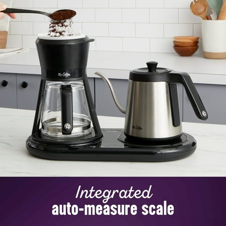Mr. Coffee - All-in-One At-Home Pour Over Coffee Maker, Black - Black