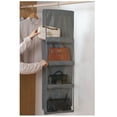 thumbnail image 3 of Organisateur de Sac à Main Suspendu Support de Rangement en Non-Tissé PVC 8 Poches Noir, 3 of 9