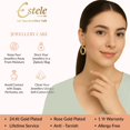 thumbnail image 4 of Estele Pendientes Colgantes De Perlas De Latón Y Zinc Chapados En Oro De 24 Quilates Con Cristal Austriaco Para Mujer, 4 of 5