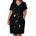 thumbnail image 2 of Vestido largo de tela Orion con bolsillo, vestidos de cóctel informales, vestido de lujo para mujer, 2 of 6
