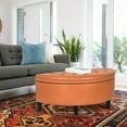 thumbnail image 2 of Homebeez 43.5" Half Moon Storage Ottoman,Button Bedroom Benches for Entryway Living Room,Gray, 2 of 5