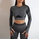 thumbnail image 3 of uds Yoga mallas de manga larga pantalones traje sin costuras gimnasio deportes conjunto ropa activa mujeres ropa deportiva Push Up Fitness ropa de entrenamiento, 3 of 5