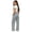 Grey, variant on Girls Cargo Sweatpants Preppy Wide Leg Baggy Track Pants Teen Straight Leg Joggers Open Bottom Trousers with Pockets