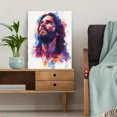 thumbnail image 5 of Qisvanset Framed Canvas Wall Art 12x16 Inch Jesus Watercolor Portrait Religious Home Painting Art, 5 of 5