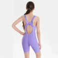 thumbnail image 3 of OGLCCG Girls Boyleg One Piece Athletic Swimsuits Sleeveless Sport Competitive Bathing Suit Summer Racerback Swimwear for Teens Girl 5-15 Years, 3 of 6