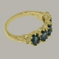 thumbnail image 5 of LBG British Made 18k Yellow Gold Natural Sapphire Womens Eternity Ring - 33 size options - Size 4, 5 of 8