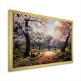 thumbnail image 2 of Designart "Pink Canopy of Springtime Park Florals II" Landscapes Framed Wall Art Decor - Traditional Pink Trees Entryway Framed Wall Art, 2 of 6