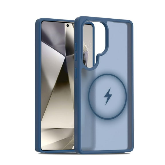 Designed for Magnetic Samsung Galaxy S25 Ultra Case,[Compatible with MagSafe] [Military Grade Drop Protection] Hybrid Slim Translucent Matte Shockproof with Anti-Fingerprint Phone Case,Blue