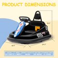 thumbnail image 3 of Rugerasy 6V Bumper Car, Electric Ride On with 360° Spin, Black, 3 of 7