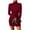 Red, variant on JGNGSHN Women's Ribbed Knit Sweater Dress Solid Turtleneck Pullover Mid Length Sweater Dresses for Dinner