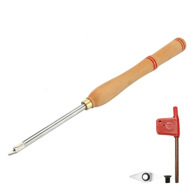 Torno de acero de aleación, herramienta para tornear madera, llave de inserción de carburo, herramientas de corte, vástago cuadrado con mango de madera, herramienta para trabajar la madera