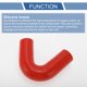 thumbnail image 4 of Ofertas Únicas 1 Pcs 38mm/1.5" ID 102mm/4.02" Longitud 135 Grados Manguera de Silicona Roja para Automóvil Manguera de Refrigerante Universal, 4 of 7