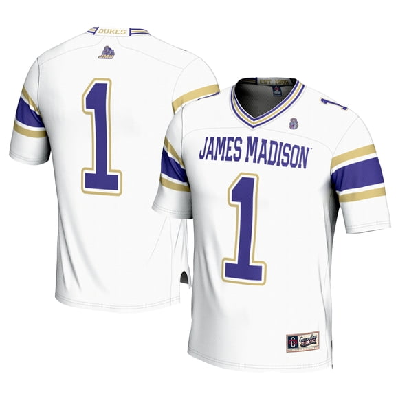 Youth GameDay Greats #1 White James Madison Dukes Football Jersey
