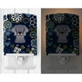 thumbnail image 2 of Blue Flowers Weimaraner Ceramic Night Light, 2 of 2