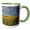 Green/White, variant on 3drose, Washington State, Palouse. Landscape of Vetch and Canola Fields., 11oz Two-tone Red Mug