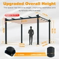 thumbnail image 6 of VEIKOUS 13' x 10' Pergola Aluminum Gazebo w/Retractable Canopy for Patio,Garden and Poolside, Beige, 6 of 13