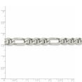 thumbnail image 5 of Auriga Fine Jewelry 925 Sterling Silver 7.75 mm Figaro Anchor Chain Necklace for Men 24", 5 of 6